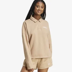 adidas Essentials Linear Fleece Polo Damen Hoodies & Sweater