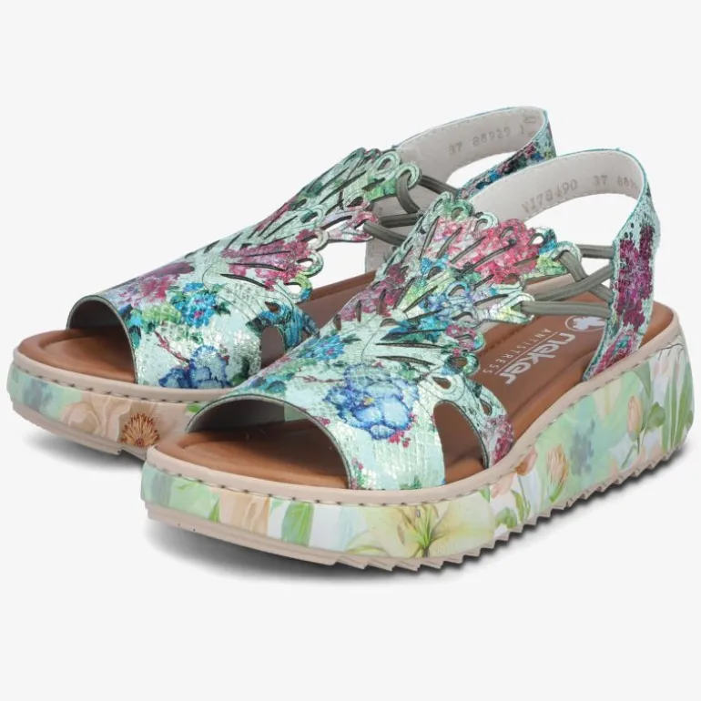 rieker Damen Plateausandalen