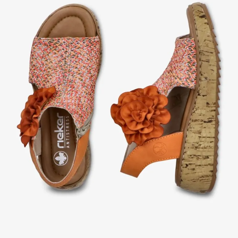 rieker Damen Plateausandalen