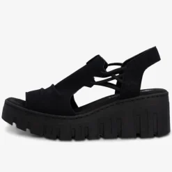 rieker Damen Plateausandalen